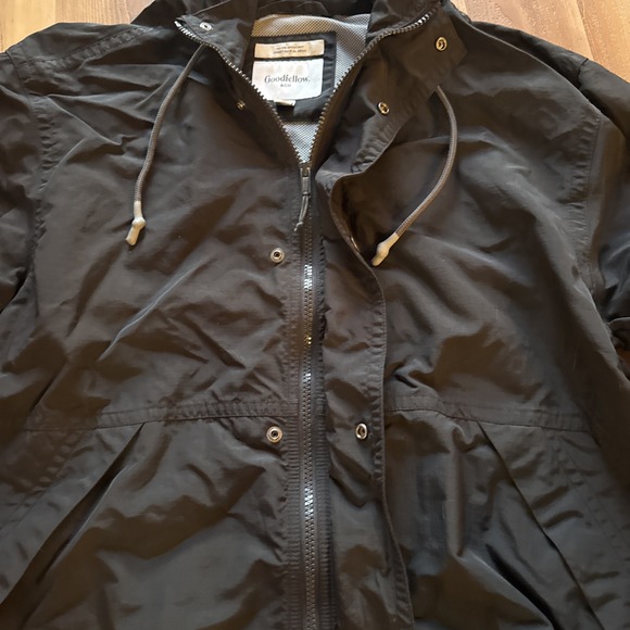 Goodfellow & Co. Men's Windbreaker Rain Jacket Water Resistant Black Large - Picture 5 of 9